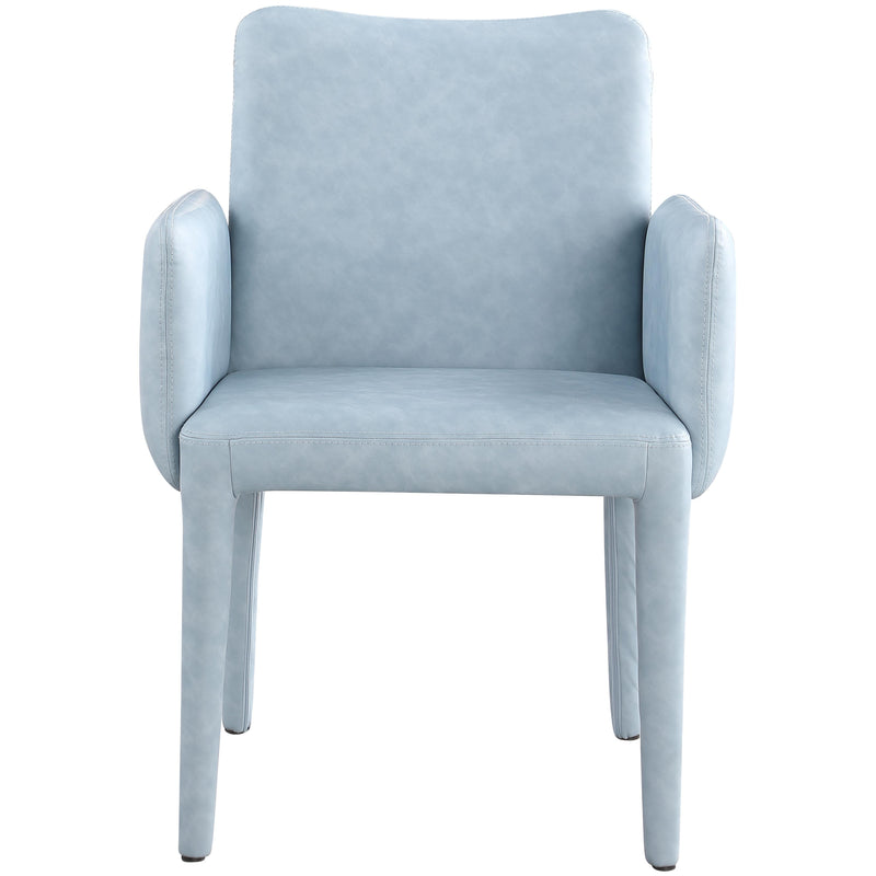 Meridian Pelle Light Blue Vegan Leather Accent/Dining Chair IMAGE 4