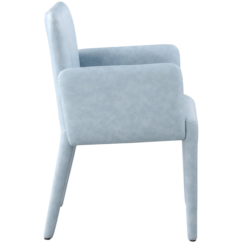 Meridian Pelle Light Blue Vegan Leather Accent/Dining Chair IMAGE 6