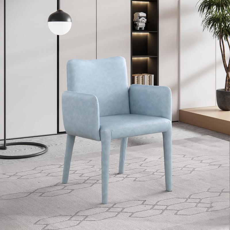 Meridian Pelle Light Blue Vegan Leather Accent/Dining Chair IMAGE 8