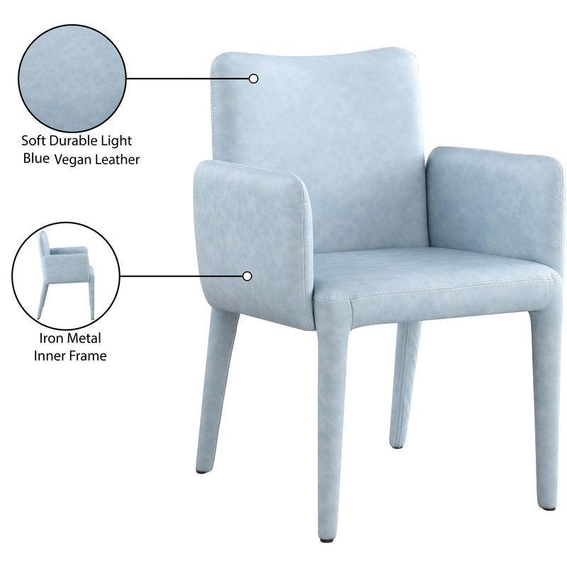 Meridian Pelle Light Blue Vegan Leather Accent/Dining Chair IMAGE 9