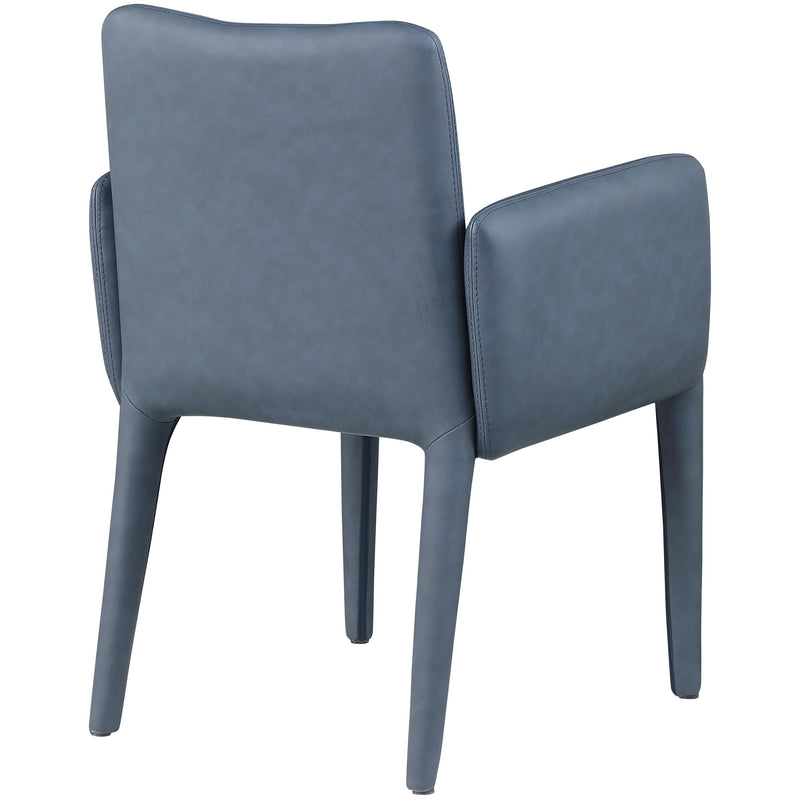 Meridian Pelle Navy Vegan Leather Accent/Dining Chair IMAGE 2