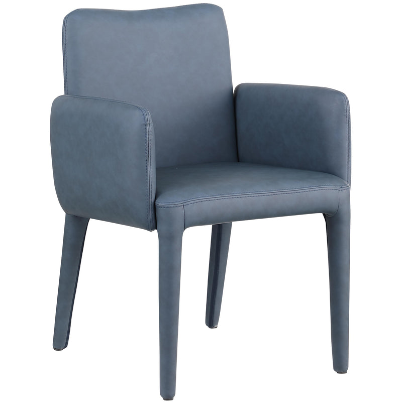 Meridian Pelle Navy Vegan Leather Accent/Dining Chair IMAGE 3