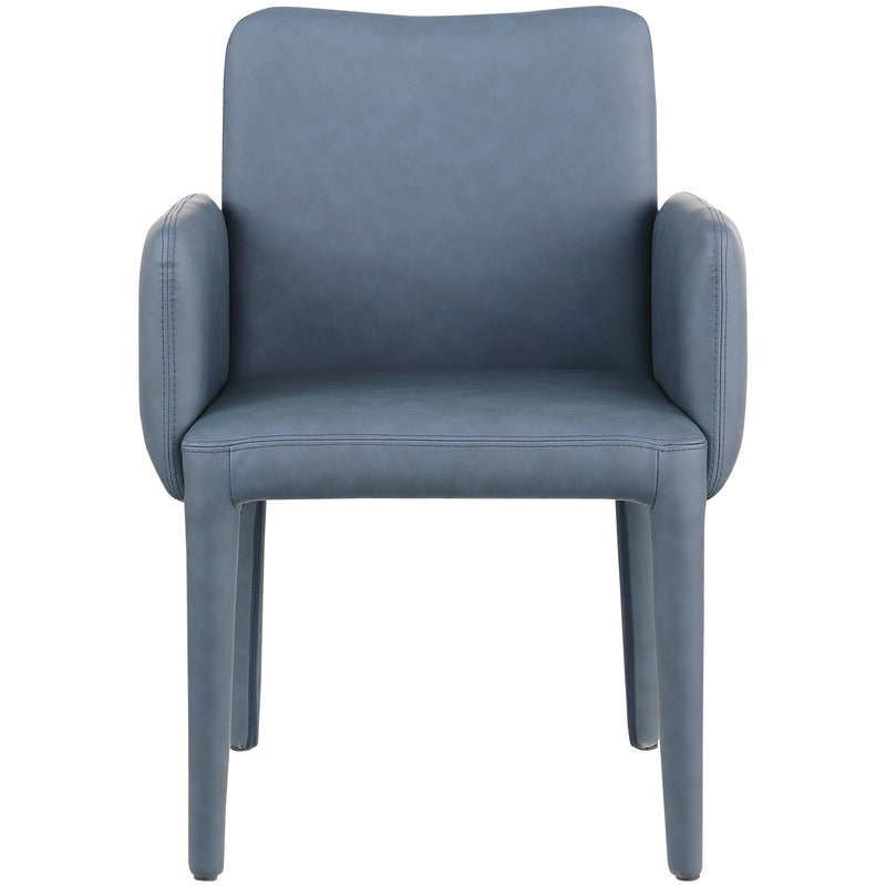 Meridian Pelle Navy Vegan Leather Accent/Dining Chair IMAGE 4