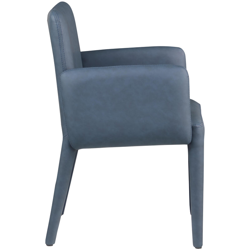 Meridian Pelle Navy Vegan Leather Accent/Dining Chair IMAGE 6