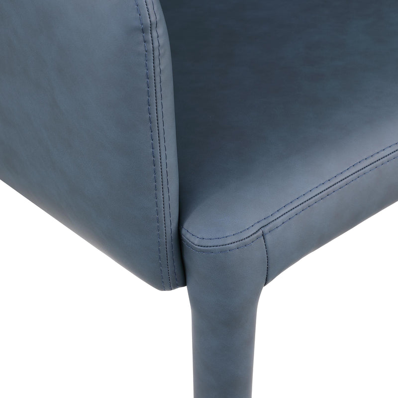 Meridian Pelle Navy Vegan Leather Accent/Dining Chair IMAGE 7