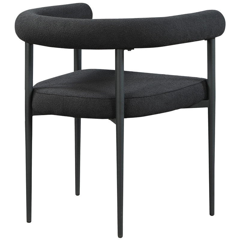 Meridian Louie Black Boucle Fabric Dining Chair IMAGE 2