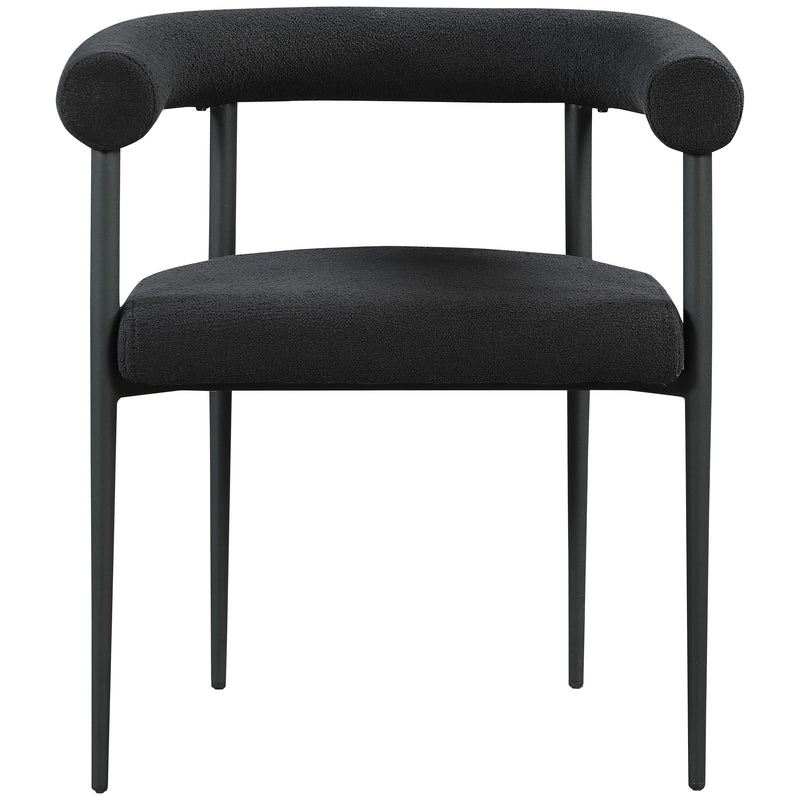 Meridian Louie Black Boucle Fabric Dining Chair IMAGE 4