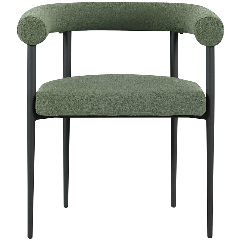 Meridian Louie Green Boucle Fabric Dining Chair IMAGE 4