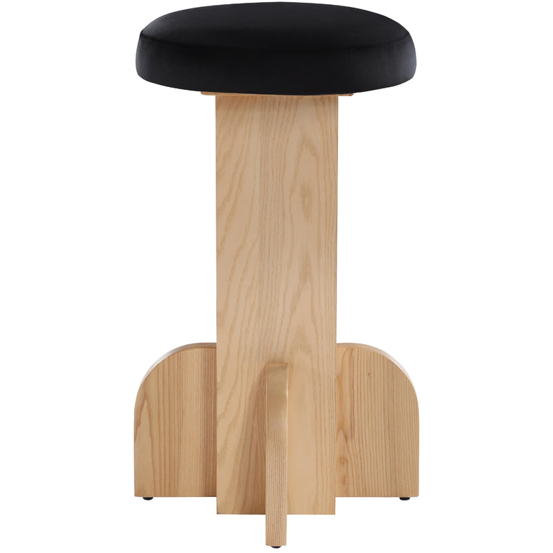 Meridian Wyatt Black Velvet Stool IMAGE 3