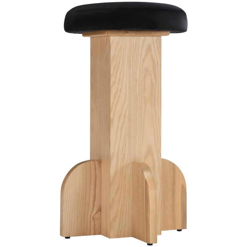 Meridian Wyatt Black Velvet Stool IMAGE 4