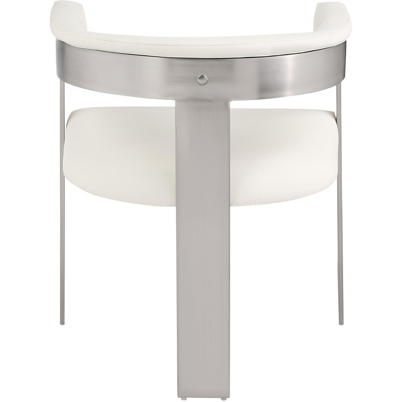 Meridian Romeo Cream Vegan Leather Dining Chair IMAGE 3