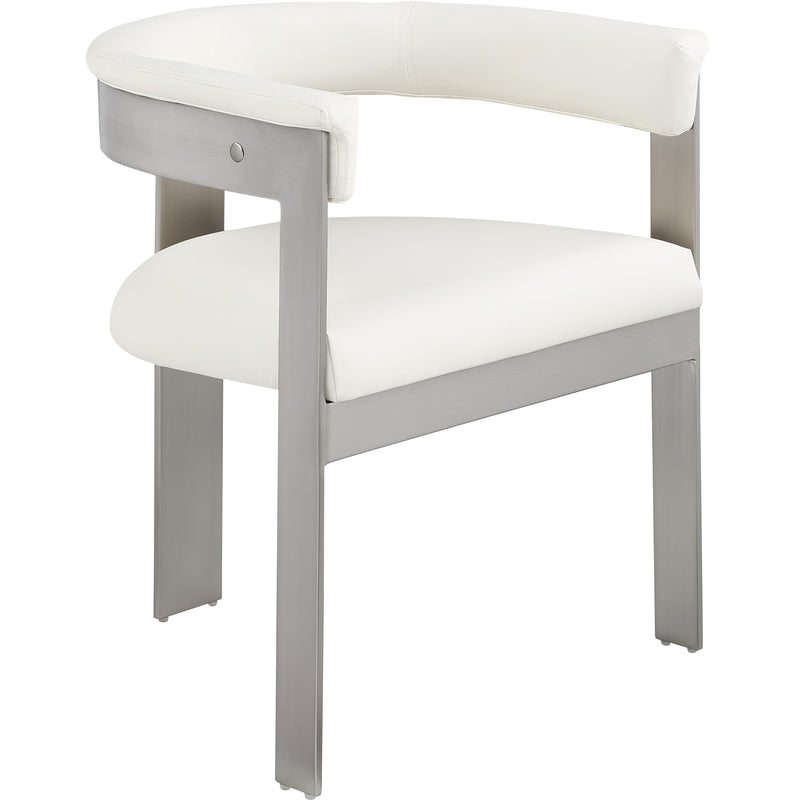 Meridian Romeo Cream Vegan Leather Dining Chair IMAGE 4