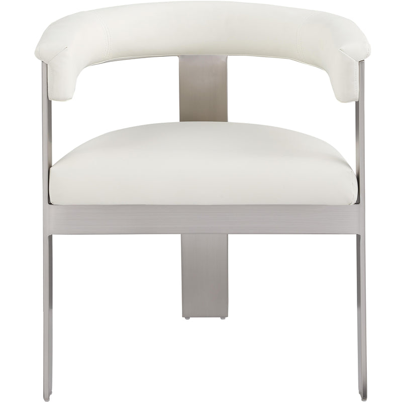 Meridian Romeo Cream Vegan Leather Dining Chair IMAGE 5