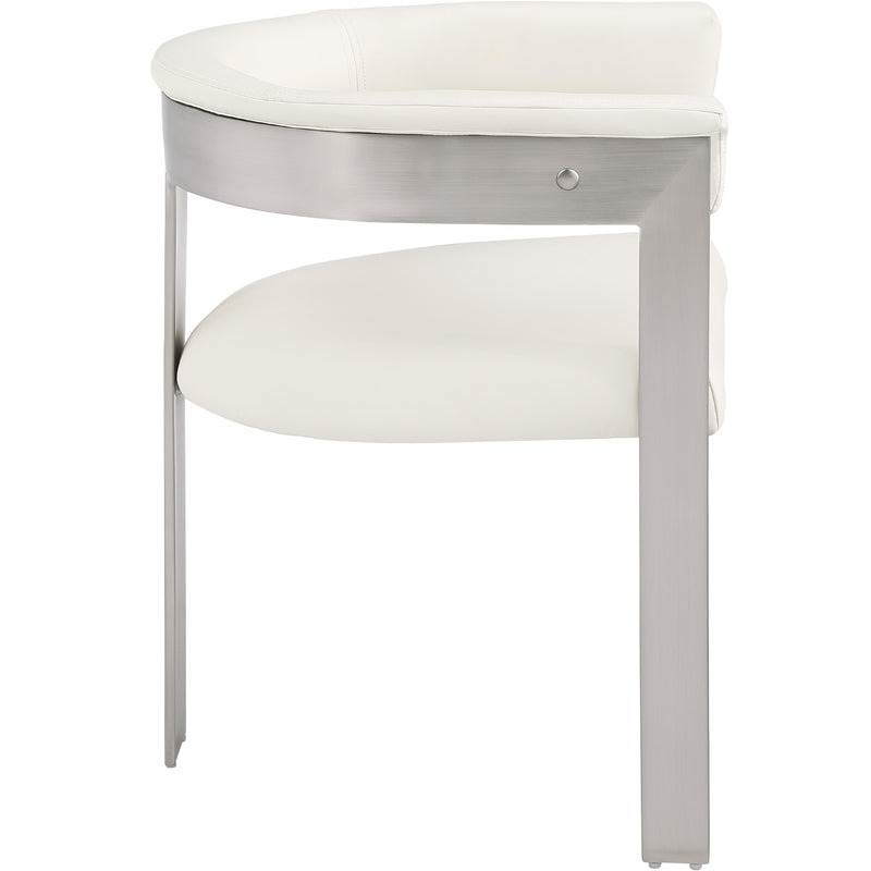 Meridian Romeo Cream Vegan Leather Dining Chair IMAGE 6