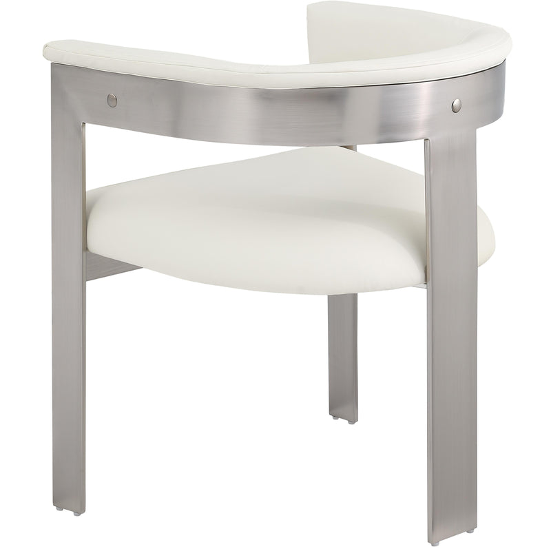 Meridian Romeo Cream Vegan Leather Dining Chair IMAGE 7