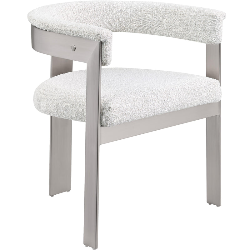 Meridian Romeo Cream Boucle Fabric Dining Chair IMAGE 4