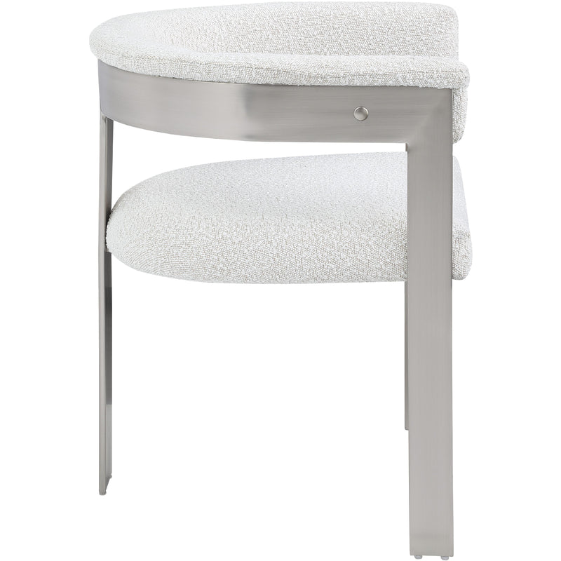 Meridian Romeo Cream Boucle Fabric Dining Chair IMAGE 6