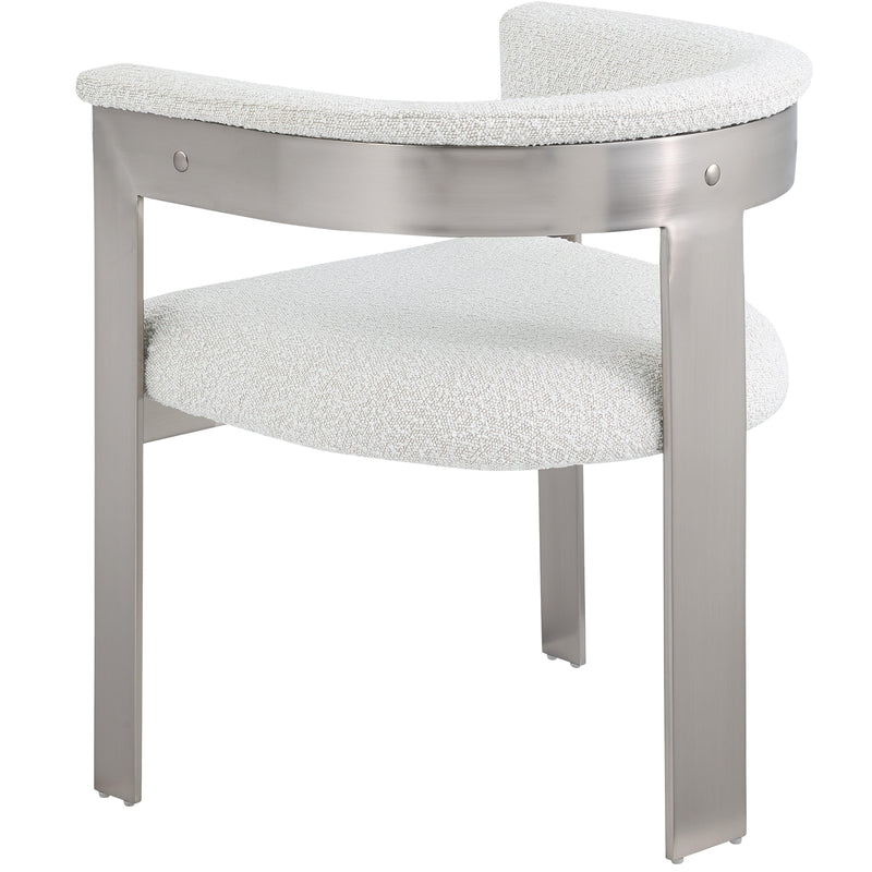 Meridian Romeo Cream Boucle Fabric Dining Chair IMAGE 7