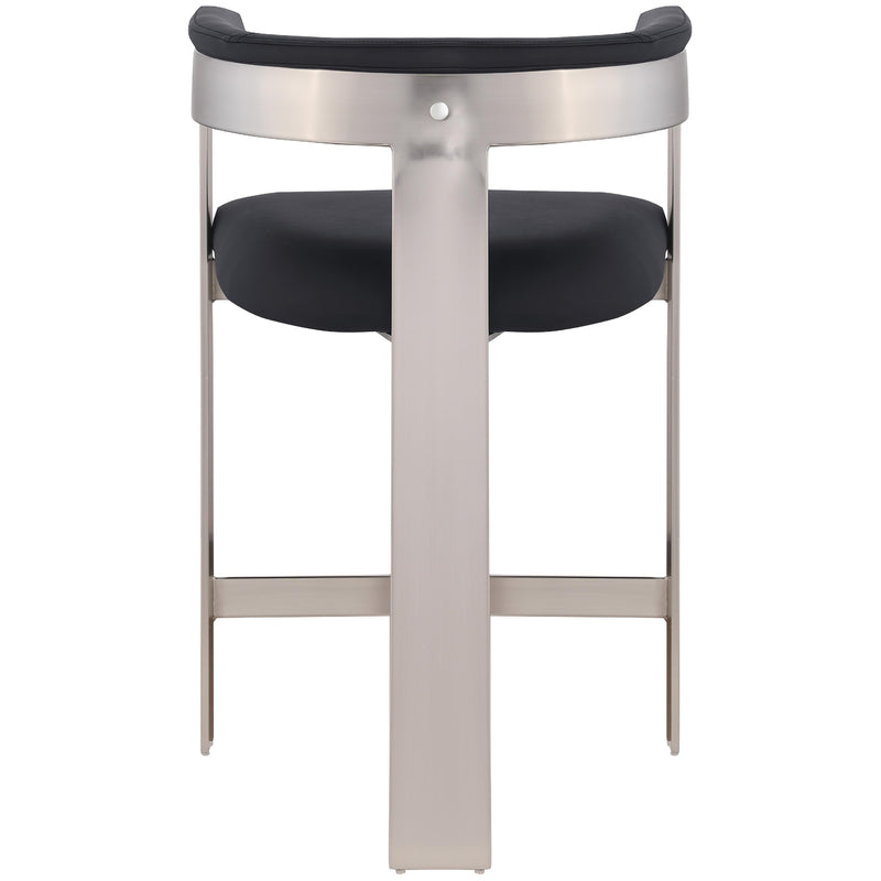 Meridian Romeo Black Vegan Leather Counter Stool IMAGE 3