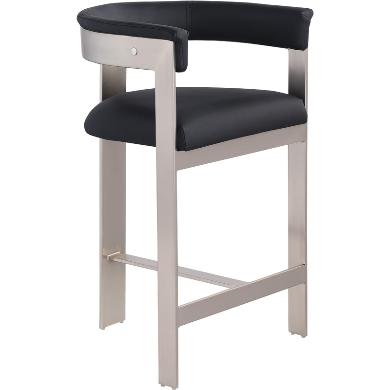 Meridian Romeo Black Vegan Leather Counter Stool IMAGE 4