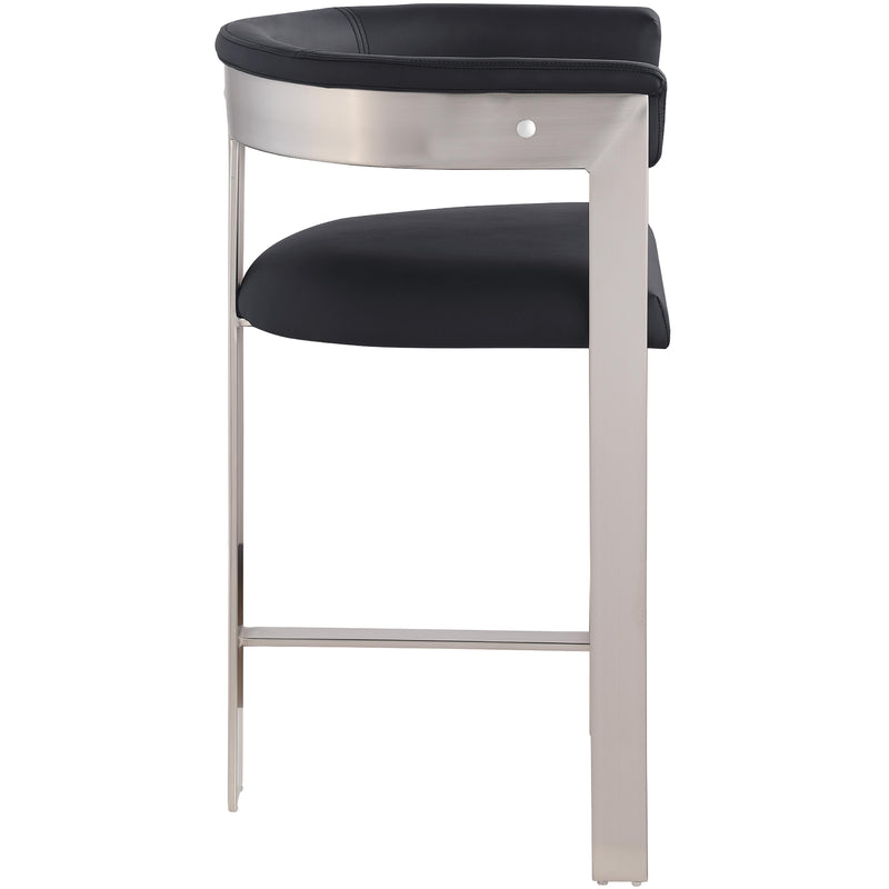 Meridian Romeo Black Vegan Leather Counter Stool IMAGE 6