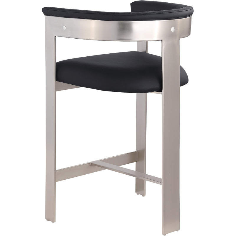 Meridian Romeo Black Vegan Leather Counter Stool IMAGE 7