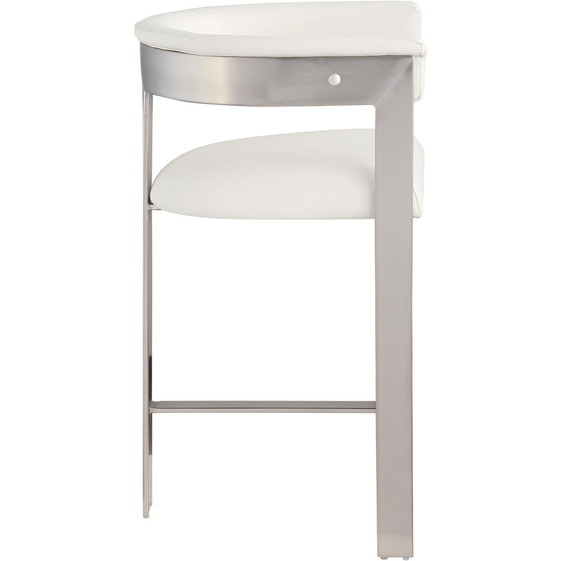 Meridian Romeo Cream Vegan Leather Counter Stool IMAGE 6