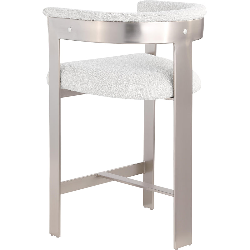 Meridian Romeo Cream Boucle Fabric Counter Stool IMAGE 7