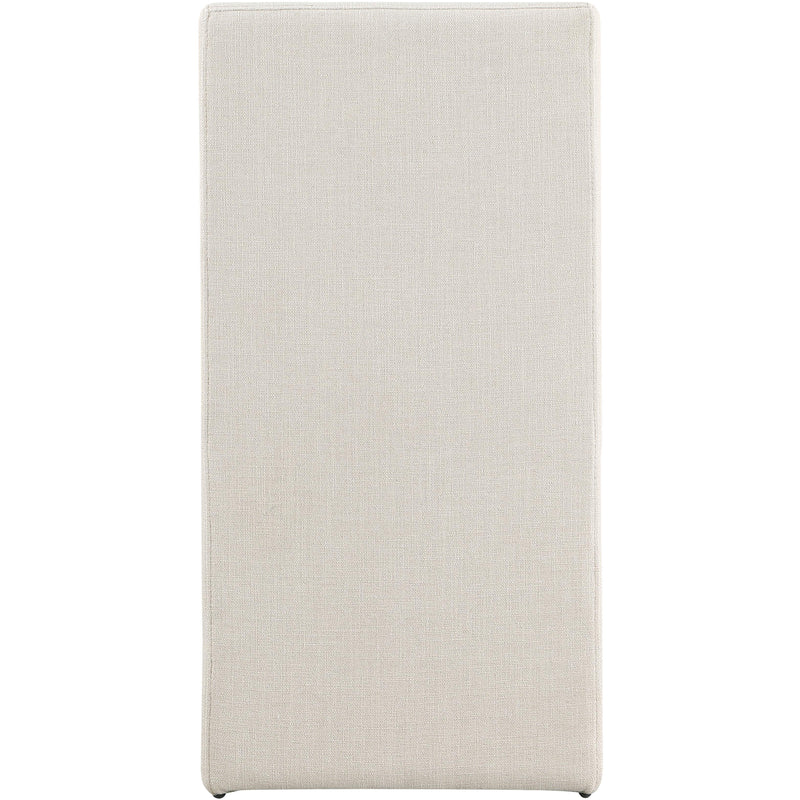 Meridian Benson Beige Linen Textured Fabric Dining Chair IMAGE 2