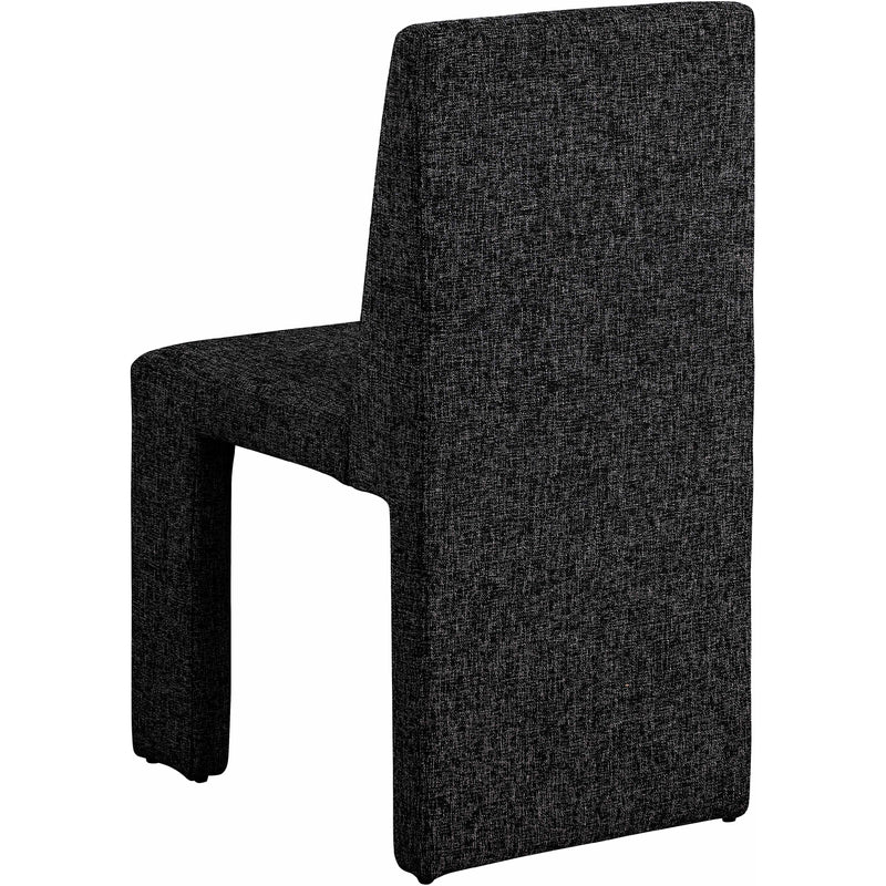 Meridian Benson Black Linen Textured Fabric Dining Chair IMAGE 6