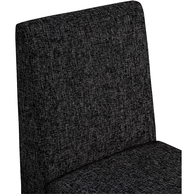 Meridian Benson Black Linen Textured Fabric Dining Chair IMAGE 7