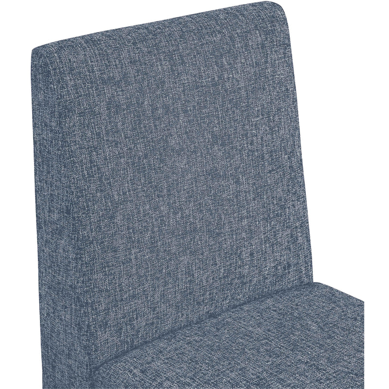 Meridian Benson Blue Linen Textured Fabric Dining Chair IMAGE 7