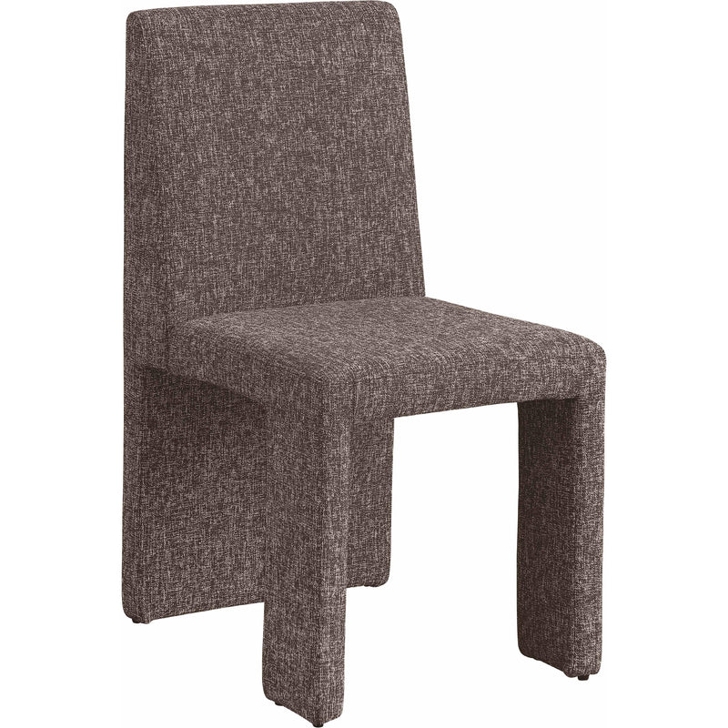 Meridian Benson Brown Linen Textured Fabric Dining Chair IMAGE 4