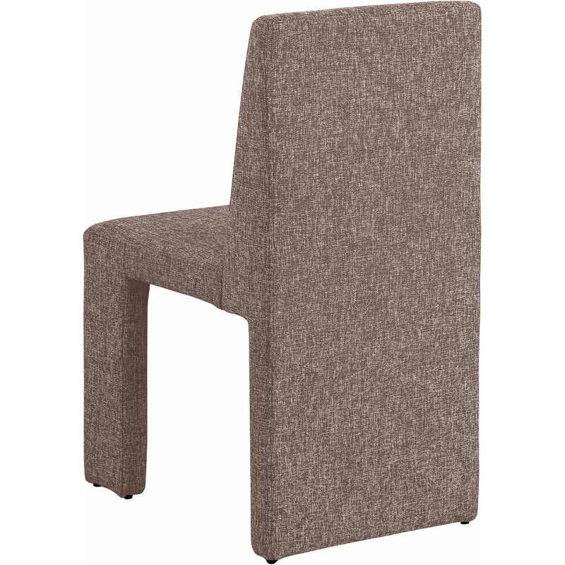 Meridian Benson Brown Linen Textured Fabric Dining Chair IMAGE 6