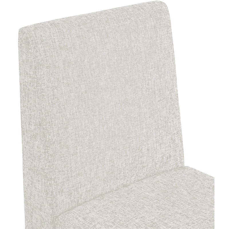 Meridian Benson Cream Linen Textured Fabric Dining Chair IMAGE 1