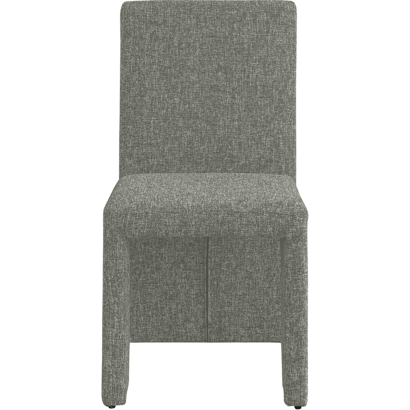 Meridian Benson Green Linen Textured Fabric Dining Chair IMAGE 3