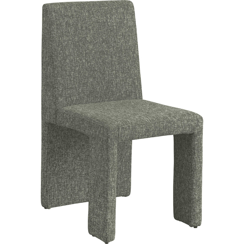 Meridian Benson Green Linen Textured Fabric Dining Chair IMAGE 4