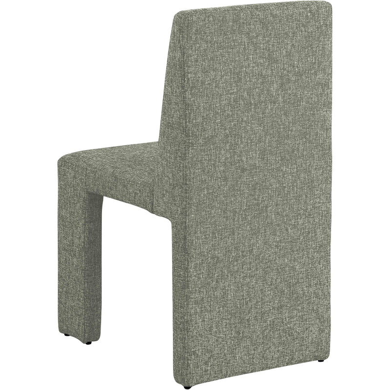 Meridian Benson Green Linen Textured Fabric Dining Chair IMAGE 6