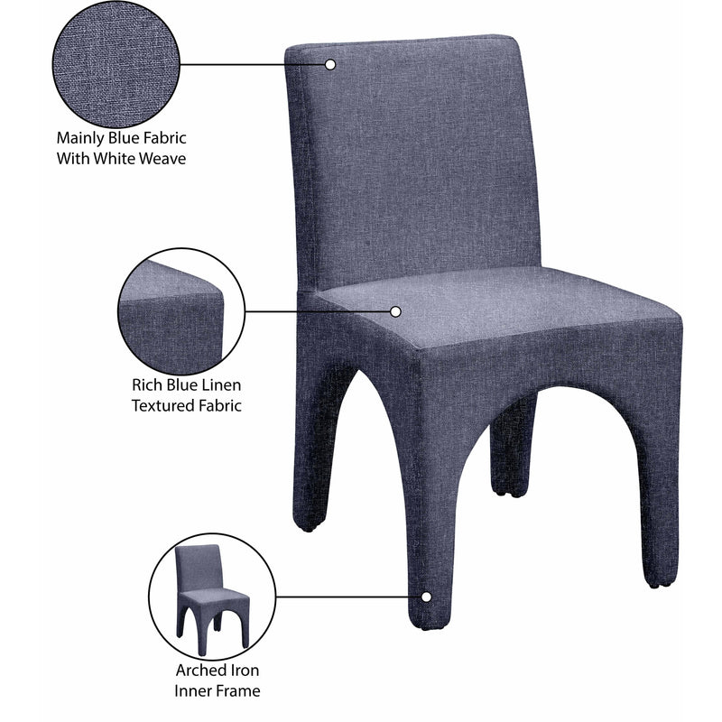 Diamond Modern Furniture Meridian Gramercy Dining Chair 753Blue-C IMAGE 10