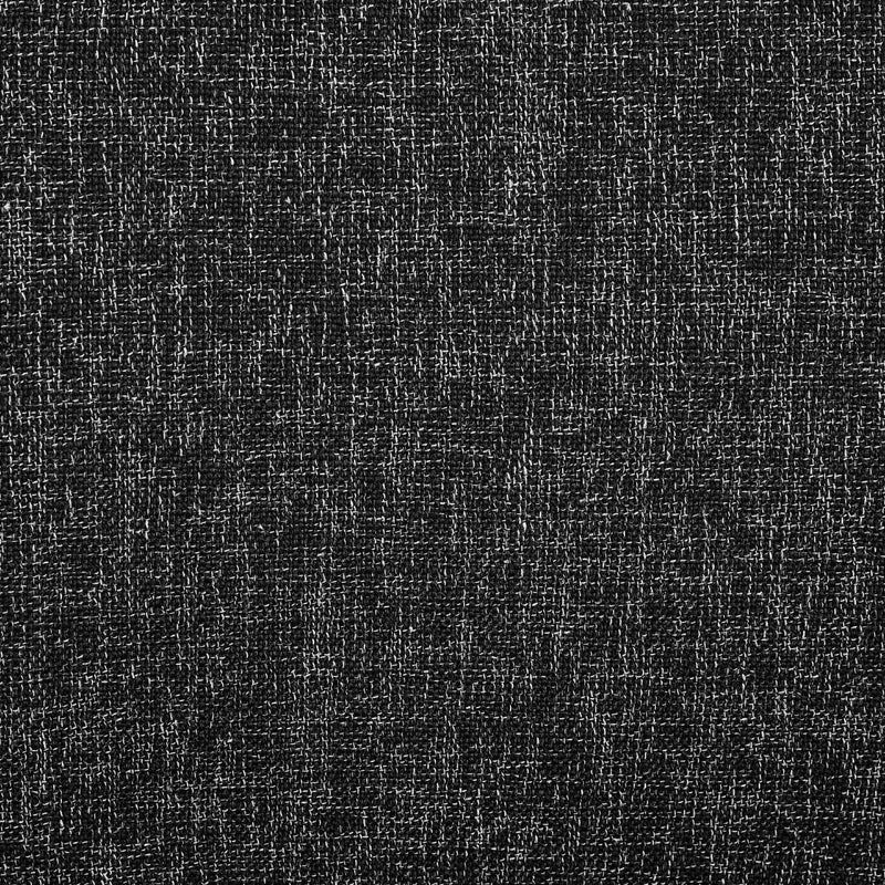 Meridian Gramercy Black Linen Textured Fabric Stool IMAGE 7