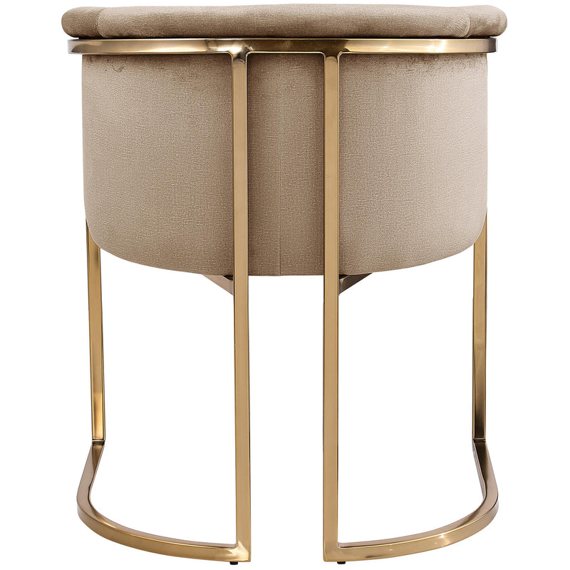 Meridian Tierra Beige Velvet Dining Chair IMAGE 3