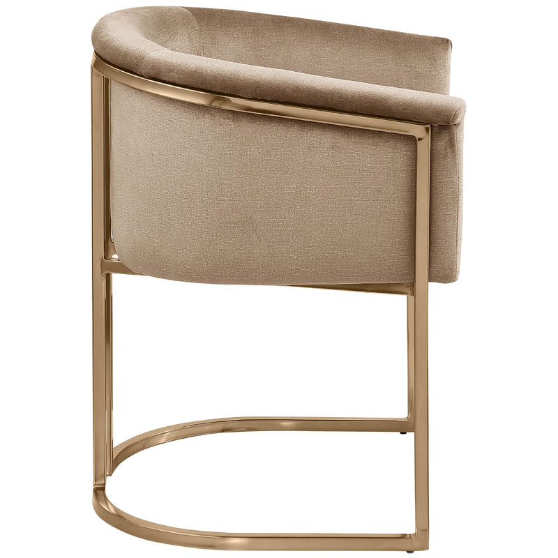 Meridian Tierra Beige Velvet Dining Chair IMAGE 6