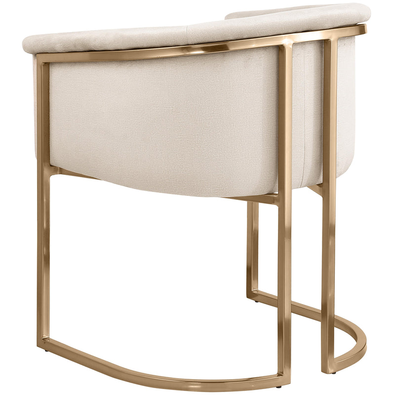 Meridian Tierra Cream Velvet Dining Chair IMAGE 7