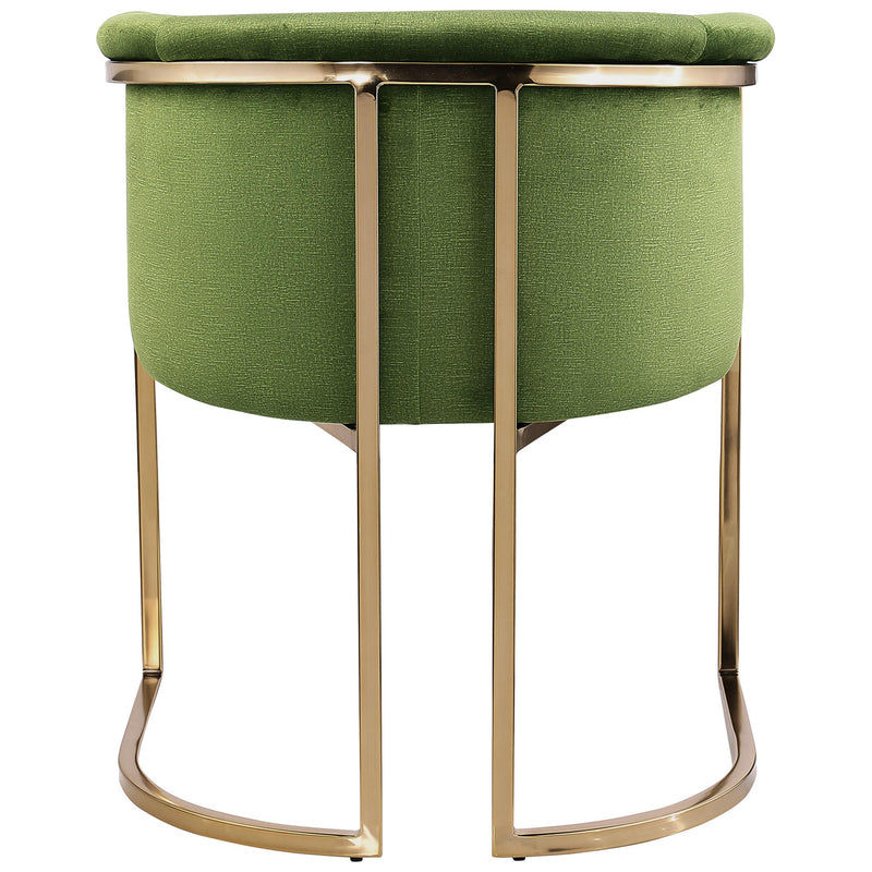 Meridian Tierra Olive Velvet Dining Chair IMAGE 3