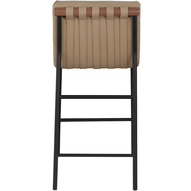 Meridian Burke Tan Vegan Leather Counter Stool IMAGE 3