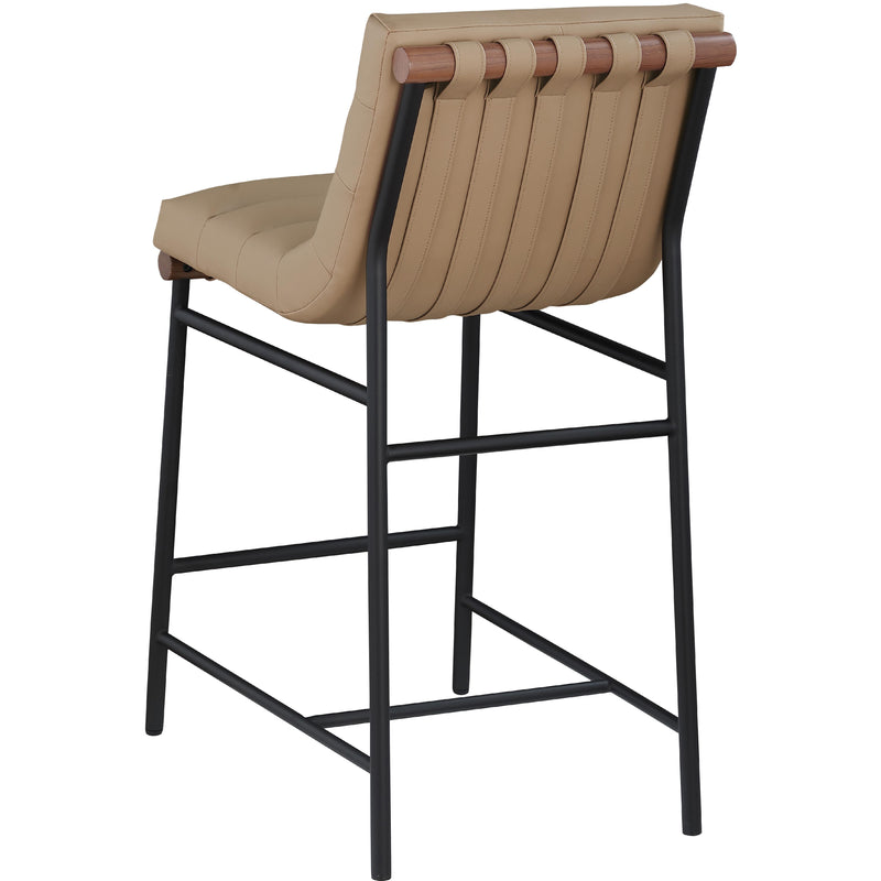 Meridian Burke Tan Vegan Leather Counter Stool IMAGE 7