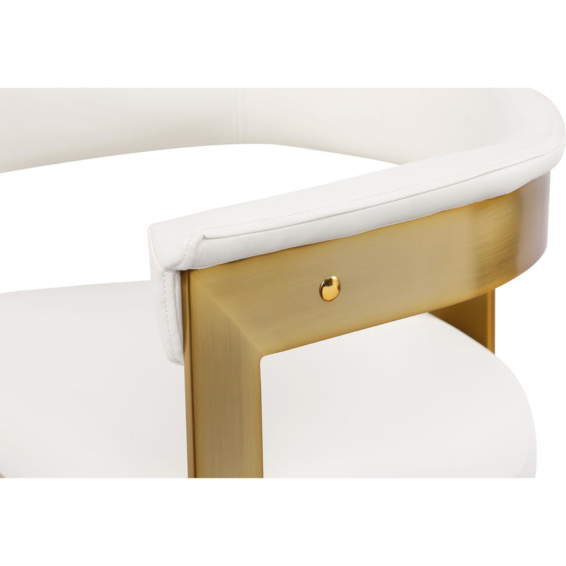 Meridian Romeo Cream Vegan Leather Dining Chair IMAGE 8