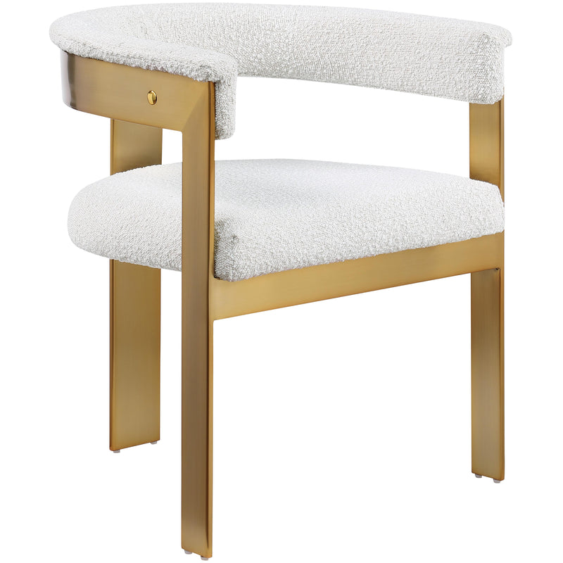 Meridian Romeo Cream Boucle Fabric Dining Chair IMAGE 4