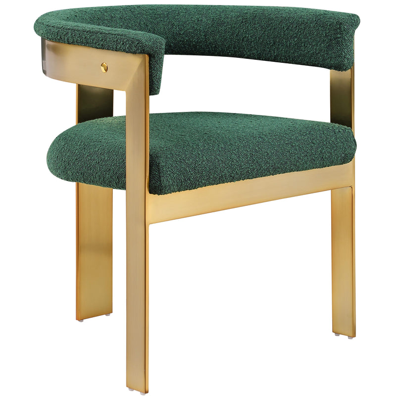 Meridian Romeo Green Boucle Fabric Dining Chair IMAGE 4