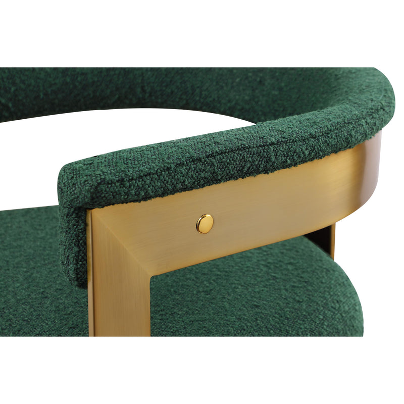 Meridian Romeo Green Boucle Fabric Dining Chair IMAGE 8